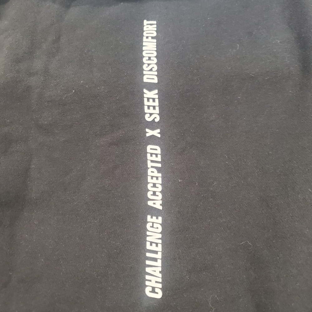 Seek Discomfort Hoodie Unisex Black Graphic Size Small NWT Men Womens - Picture 5 of 5